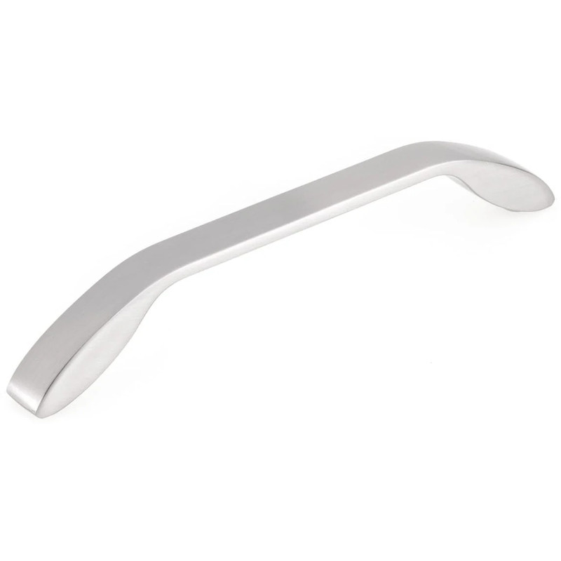 Contemporary Metal Pull - 6-5/16" Center-to-Center - 6-31/32" OL - Brushed Nickel